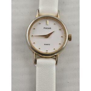 Ladies Pulsar By Seiko Petite Dress Quartz Watch V232-0050 New Battery Runs